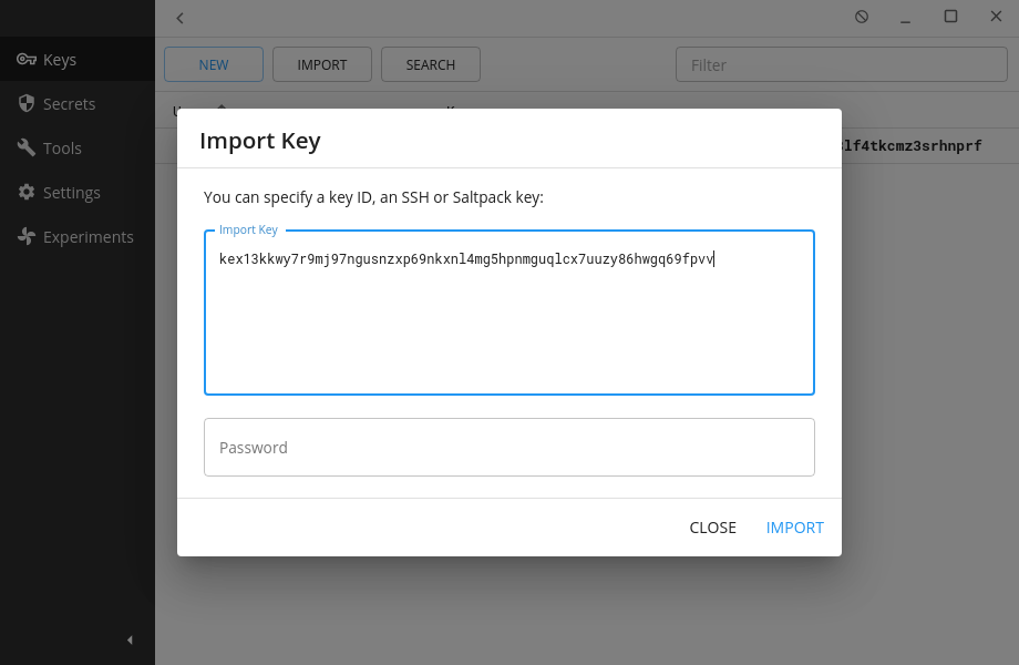 Barret adding Tifa's public key